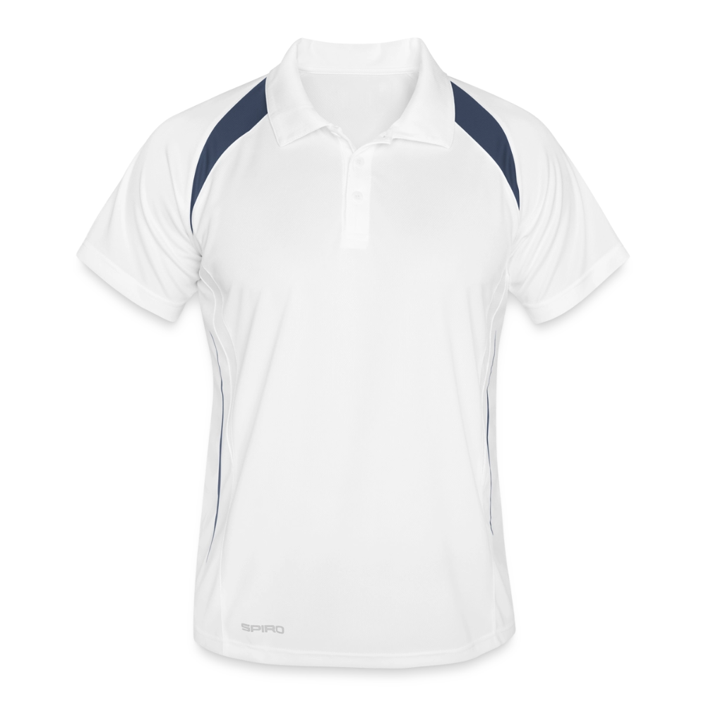 Poloshirt atmungsaktiv Herren "Soccer" - Weiß/Navy