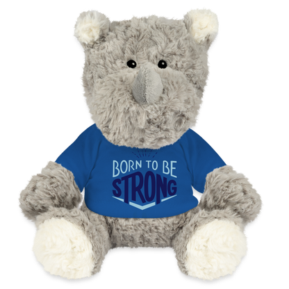 Maskottchen Nashorn "Strong" - mit Customizer personalisierbar - Königsblau