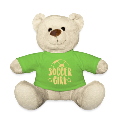 Maskottchen Teddy "Soccer Girl" - Hellgrün