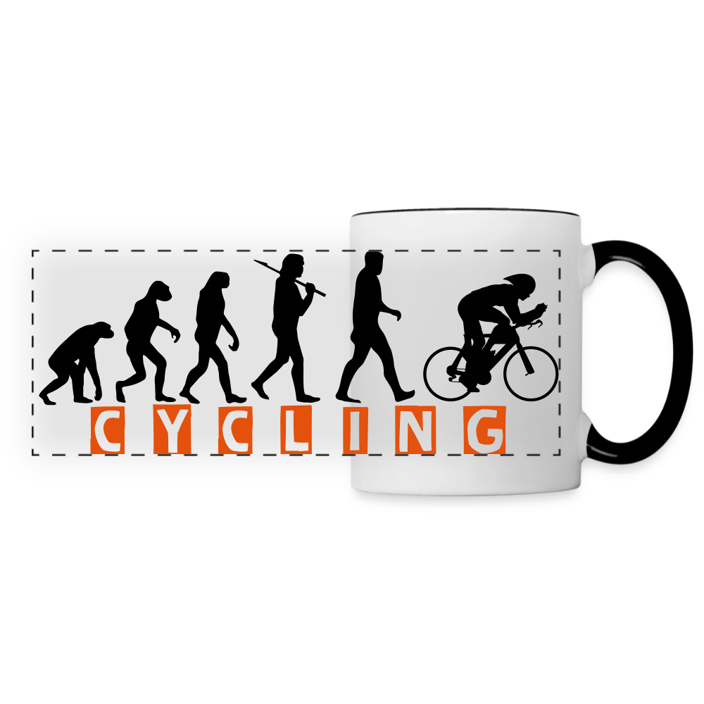Panoramatasse "Cycling" - Weiß/Schwarz