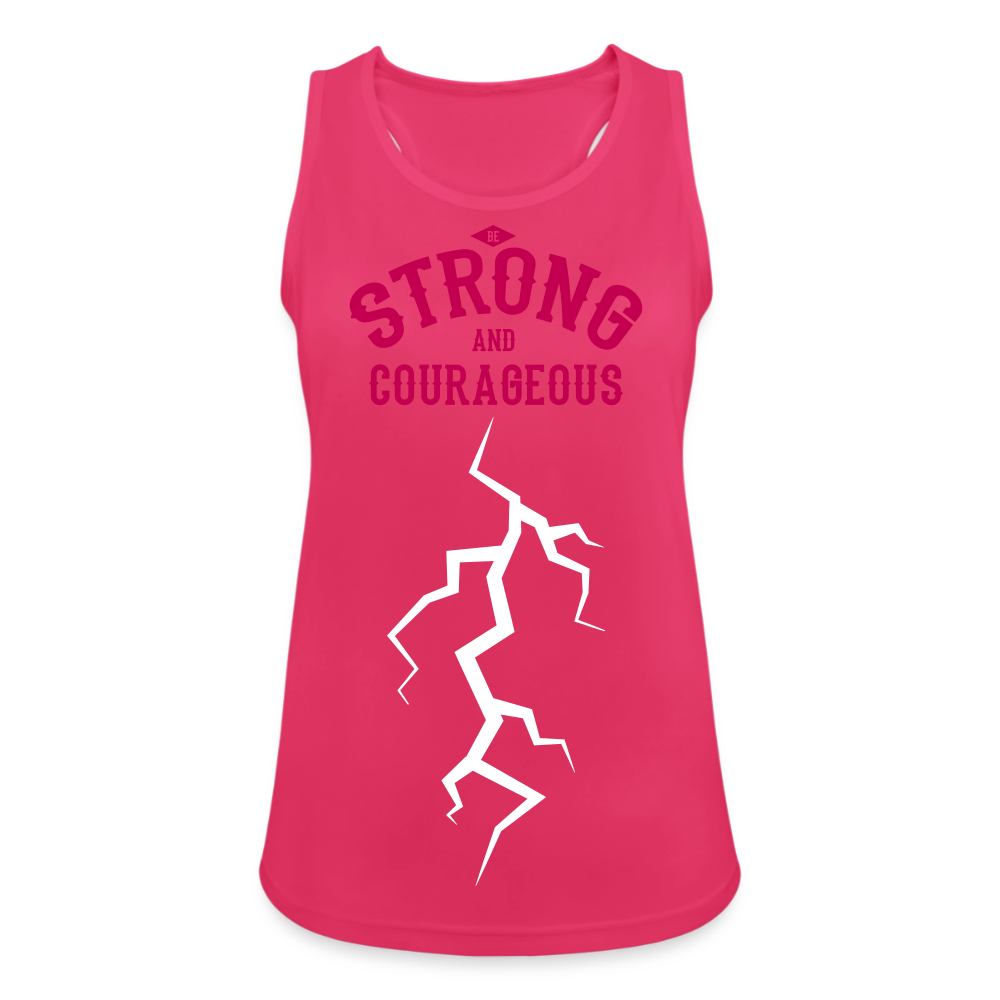 Tanktop atmungsaktiv "Be strong" - Fuchsia