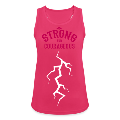 Tanktop atmungsaktiv "Be strong" - Fuchsia