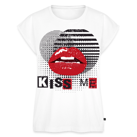 Damen-Shirt "Kiss me" - Weiß