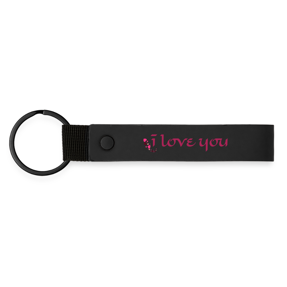 Schlüsselanhänger "love you" - Schwarz