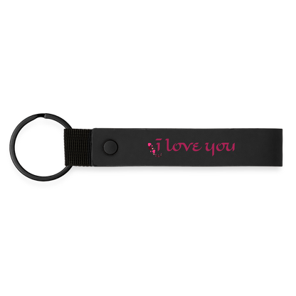 Schlüsselanhänger "love you" - Schwarz