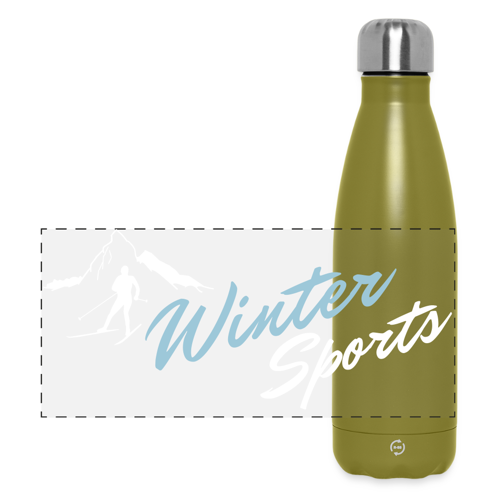 Thermosflasche "Wintersports" - Olivgrün 