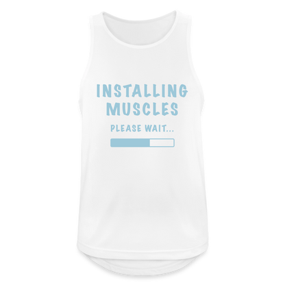 Tanktop atmungsaktiv Herren "Muscles" - Weiß