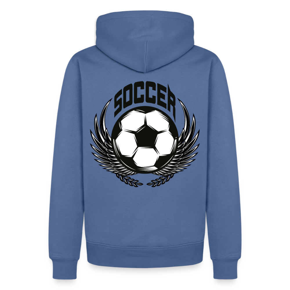 Premium Hoodie Herren "Soccer-Champion" - Taubenblau