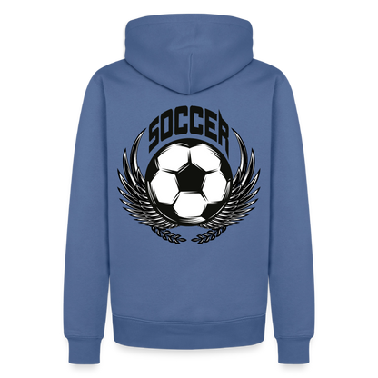 Premium Hoodie Herren "Soccer-Champion" - Taubenblau