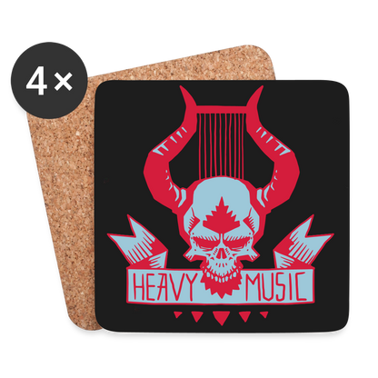 Untersetzer (4er-Set) "Heavy Music" - Weiß
