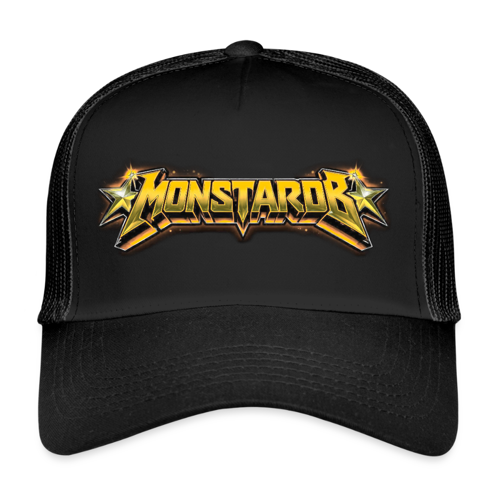 Trucker Cap "Monstarob Gold" - Schwarz/Schwarz