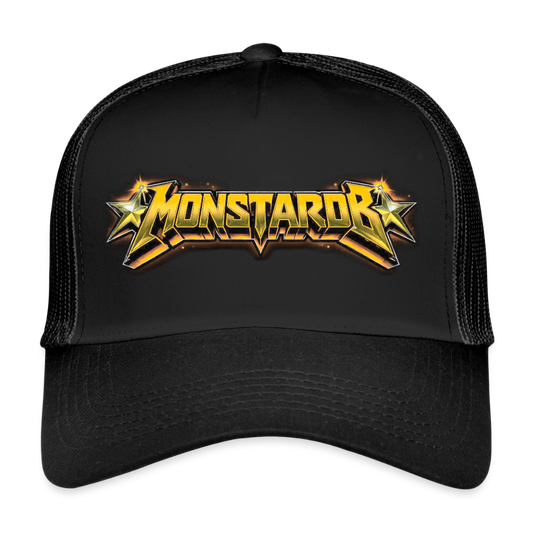 Trucker Cap "Monstarob Gold" - Schwarz/Schwarz