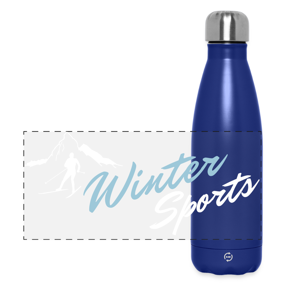 Thermosflasche "Wintersports" - Dunkelblau 