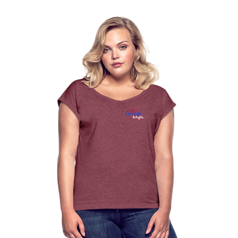 T-Shirt Damen "Amarella-Delights" - Bordeauxrot meliert