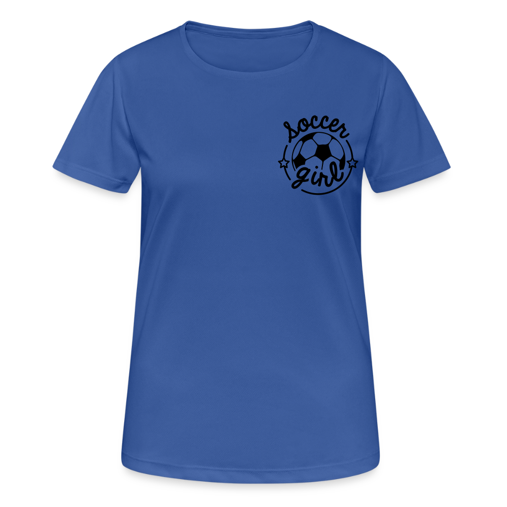T-Shirt atmungsaktiv Damen "Soccer Girl" - Royalblau