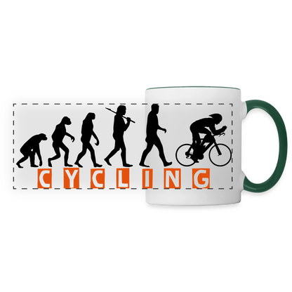 Panoramatasse "Cycling" - Weiß/Dunkelgrün
