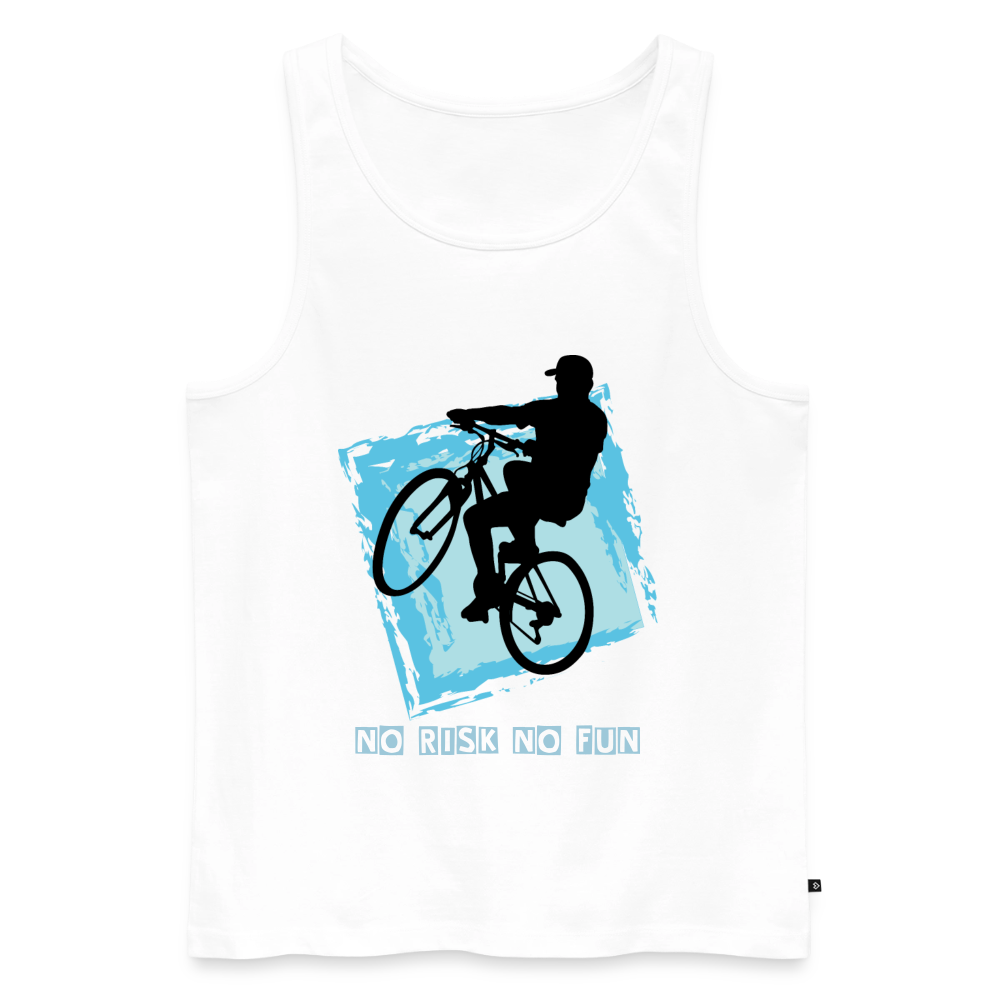 Tanktop Herren "No Risk No Fun" - Weiß