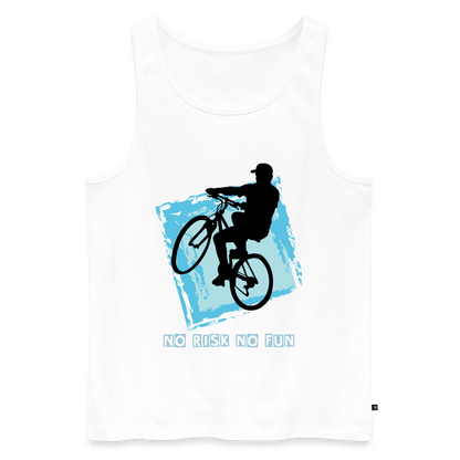 Tanktop Herren "No Risk No Fun" - Weiß
