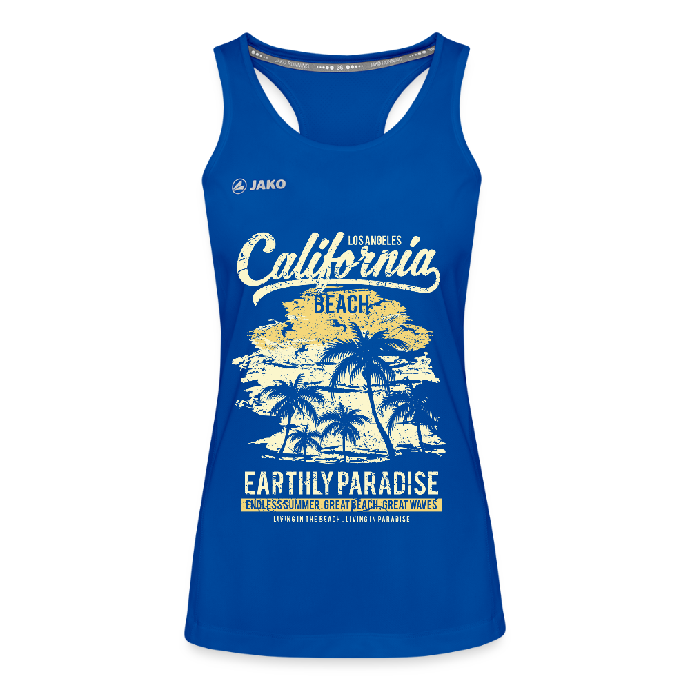 JAKO Frauen Tanktop Run 2.0 "California" - mit Customizer personalisierbar - Royalblau