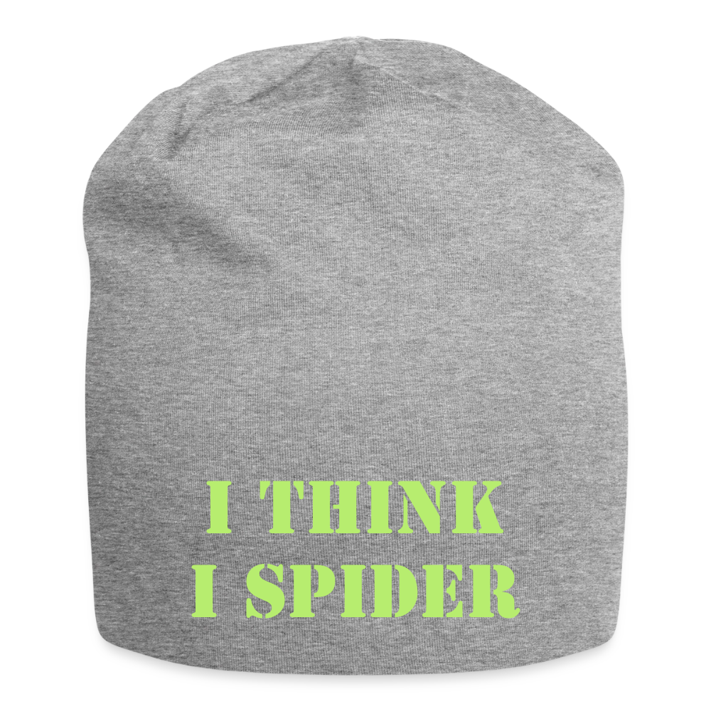 Jersey-Beanie "Spider" - Grau meliert