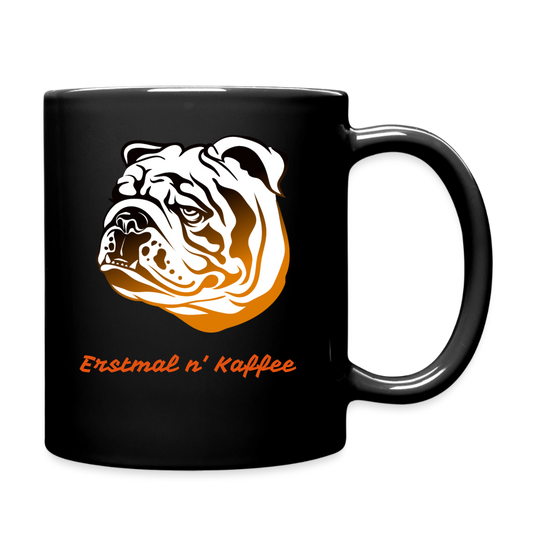 Tasse "Erstmal Kaffee" - Schwarz