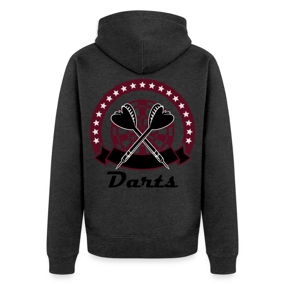 Premium Kapuzenjacke Herren "Darts" - Anthrazit meliert