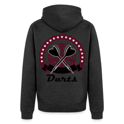 Premium Kapuzenjacke Herren "Darts" - Anthrazit meliert