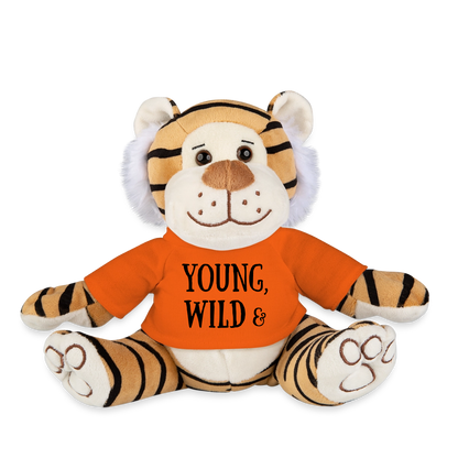 Maskottchen Tiger "Wild & Sexy" - Goldorange