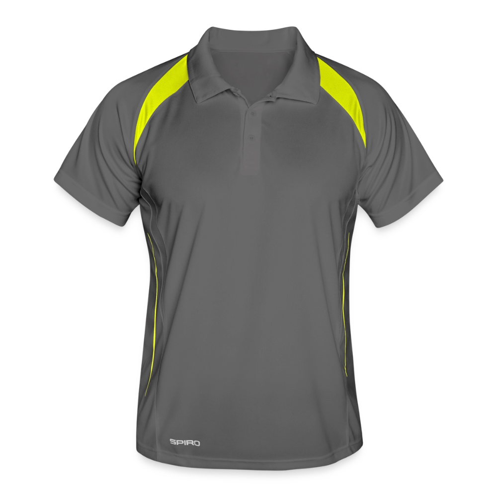 Poloshirt atmungsaktiv Herren "Soccer" - Grau/Limette