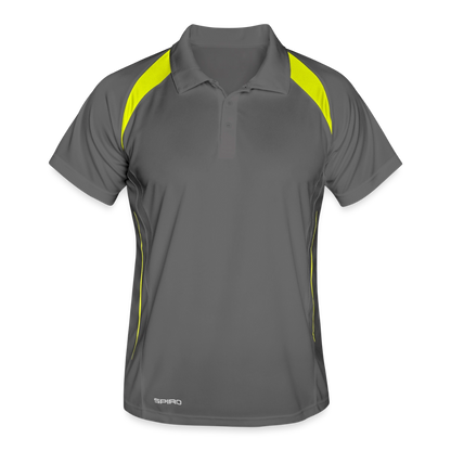 Poloshirt atmungsaktiv Herren "Soccer" - Grau/Limette