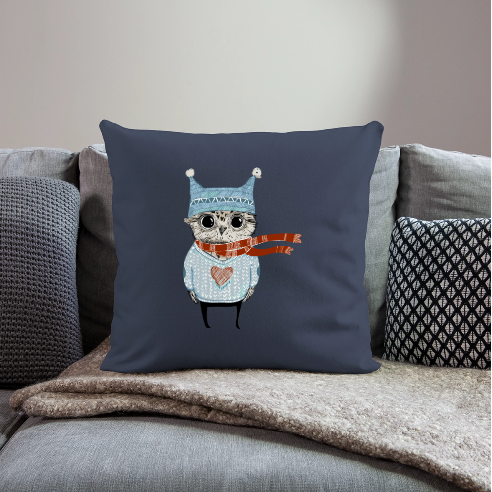 Sofakissen mit Füllung "Wintereule" - Navy