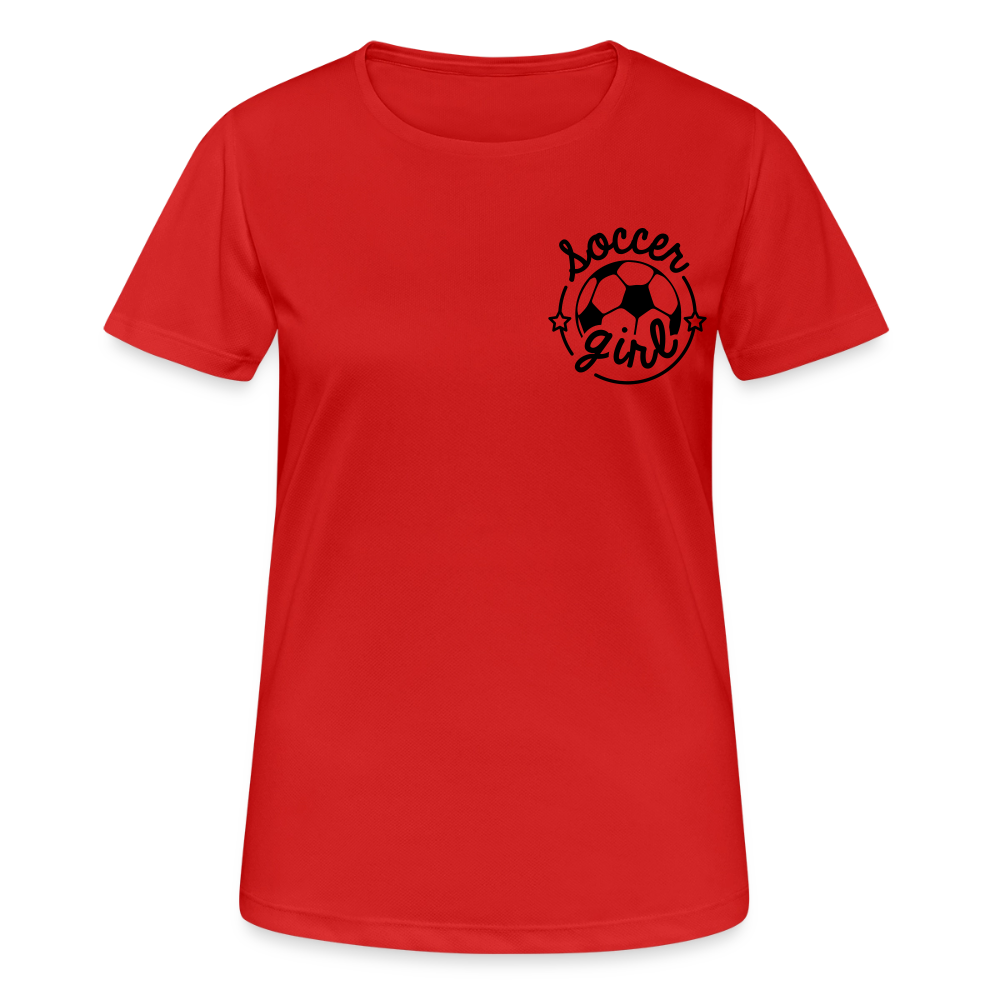 T-Shirt atmungsaktiv Damen "Soccer Girl" - Rot