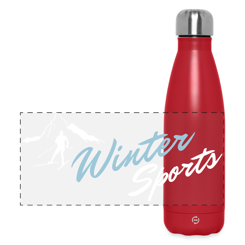 Thermosflasche "Wintersports" - Rot