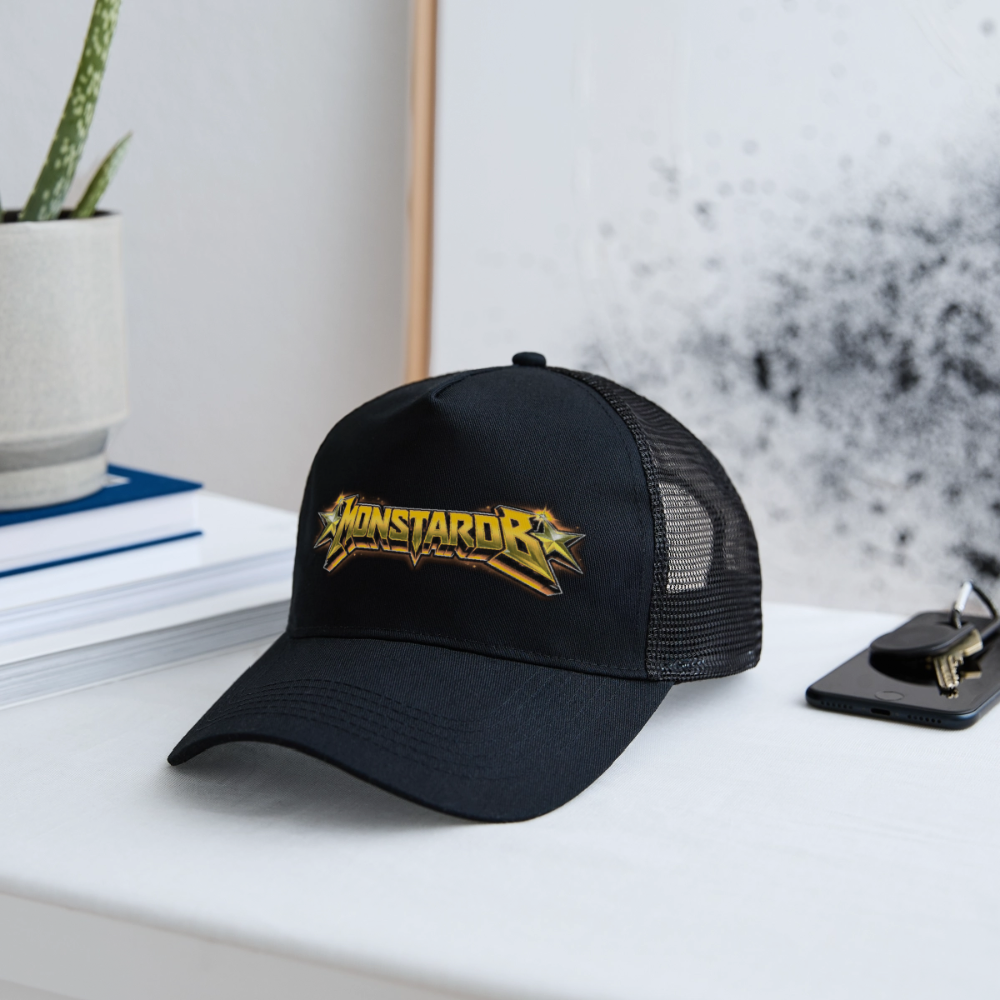 Trucker Cap "Monstarob Gold" - Schwarz/Schwarz