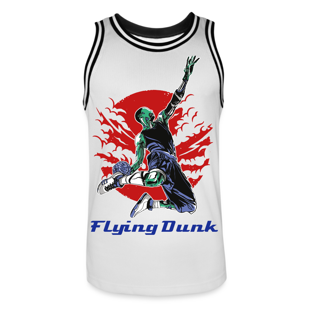 Basketball-Trikot Herren "Flying Dunk" - Weiß/Schwarz