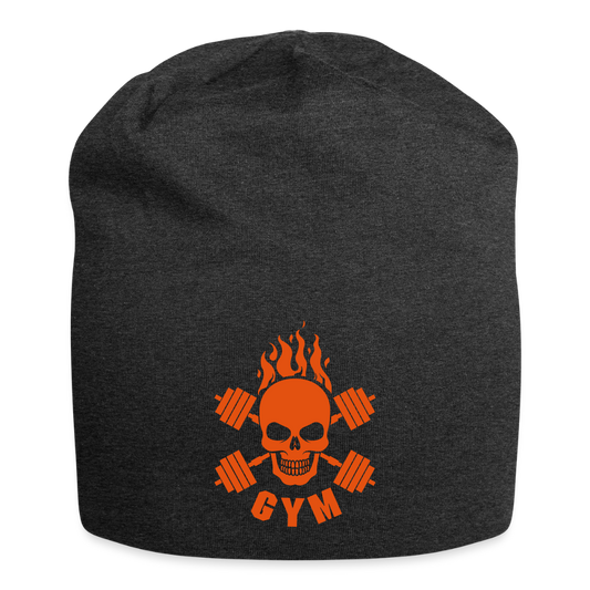 Jersey-Beanie "Skull Gym" - mit Customizer personalisierbar - Anthrazit