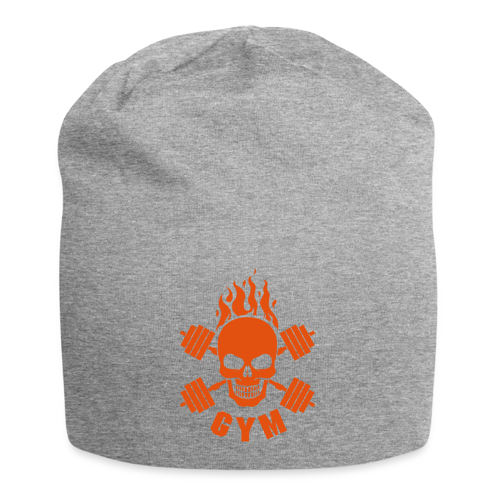 Jersey-Beanie "Skull Gym" - Grau meliert