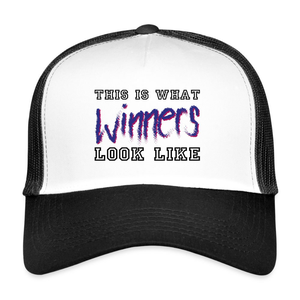 Trucker Cap "Winner" - Weiß/Schwarz