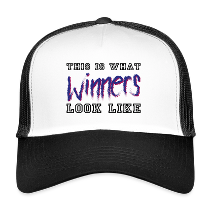 Trucker Cap "Winner" - Weiß/Schwarz