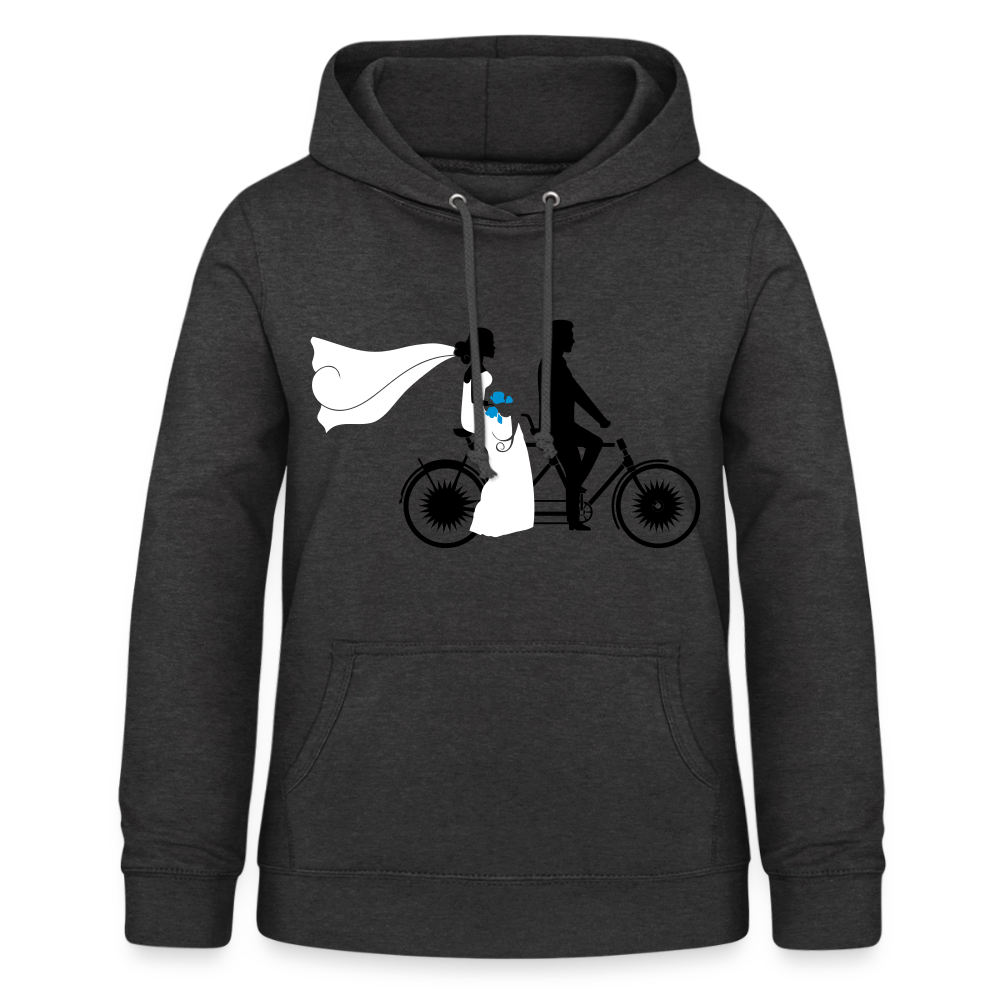 Hoodie Damen "Hochzeitsfahrrad" - Anthrazit