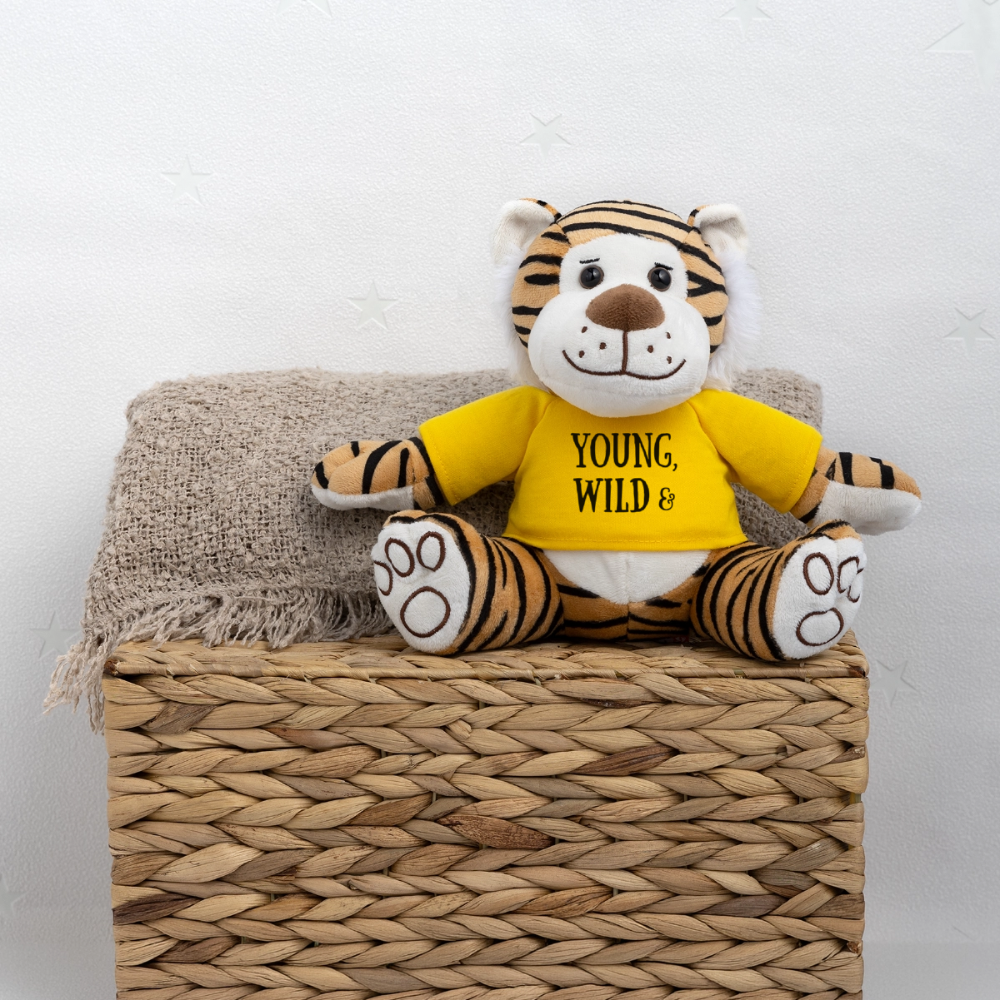 Maskottchen Tiger "Wild & Sexy" - Sonnengelb