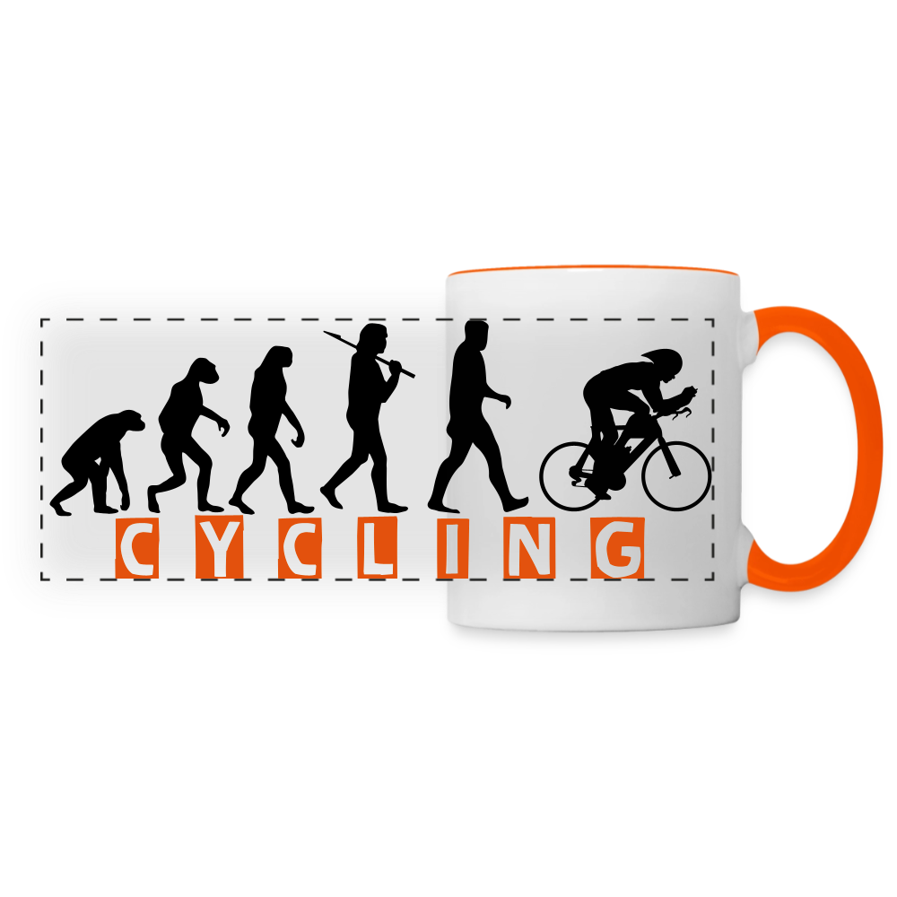Panoramatasse "Cycling" - Weiß/Orange