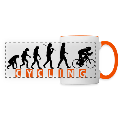 Panoramatasse "Cycling" - Weiß/Orange