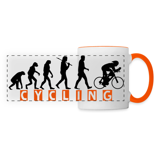 Panoramatasse "Cycling" - Weiß/Orange