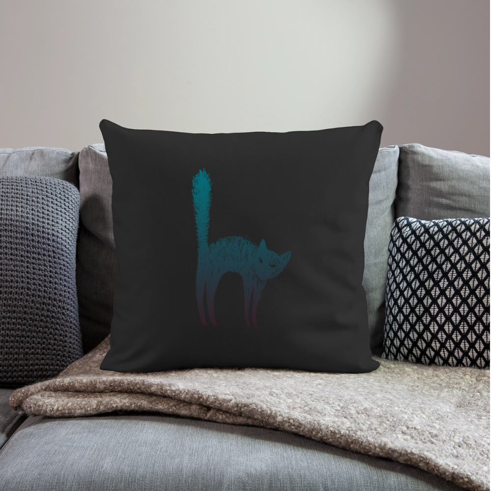Sofakissenbezug 44 x 44 cm "Hallow-Cat" - mit Customizer personalisierbar - Schwarz