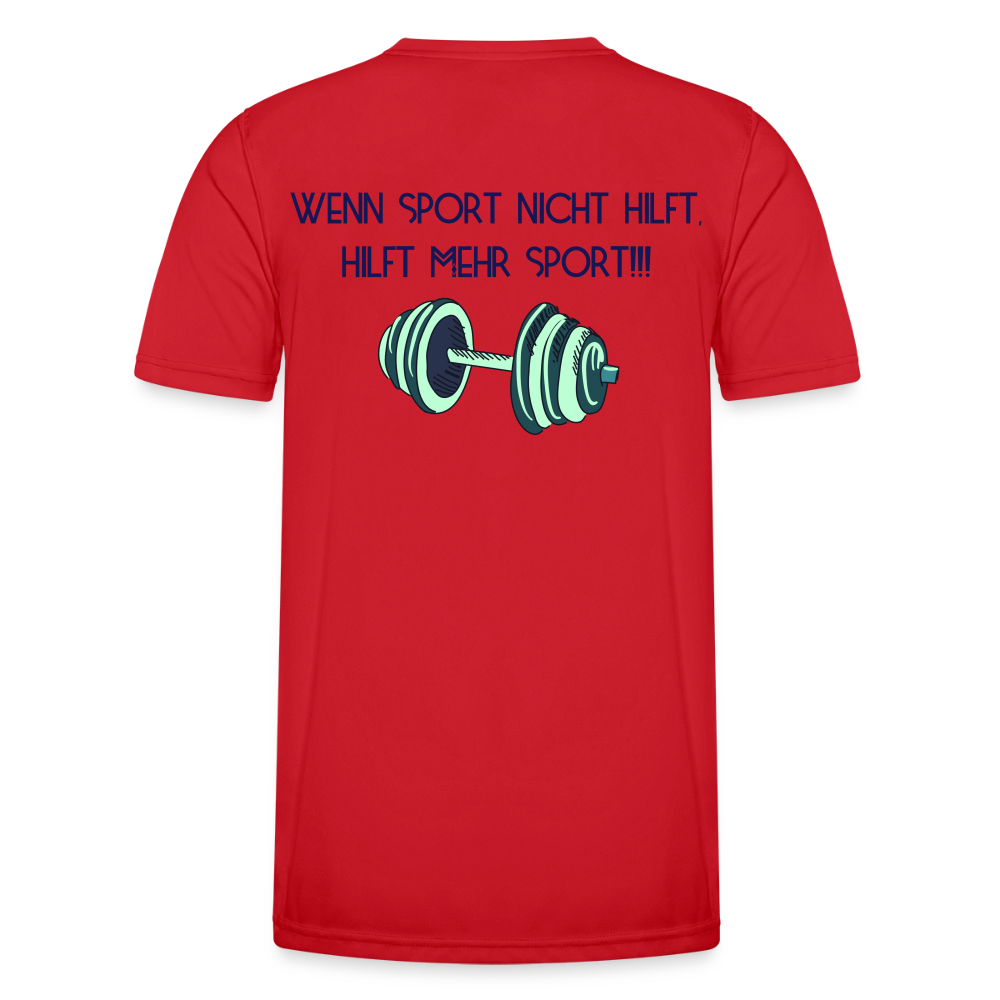 Funktions-T-Shirt Herren "Mehr Sport" - Rot