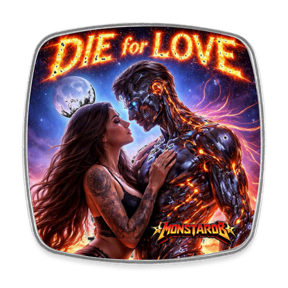 Viereckiger Kühlschrankmagnet "Die for Love" - Weiß