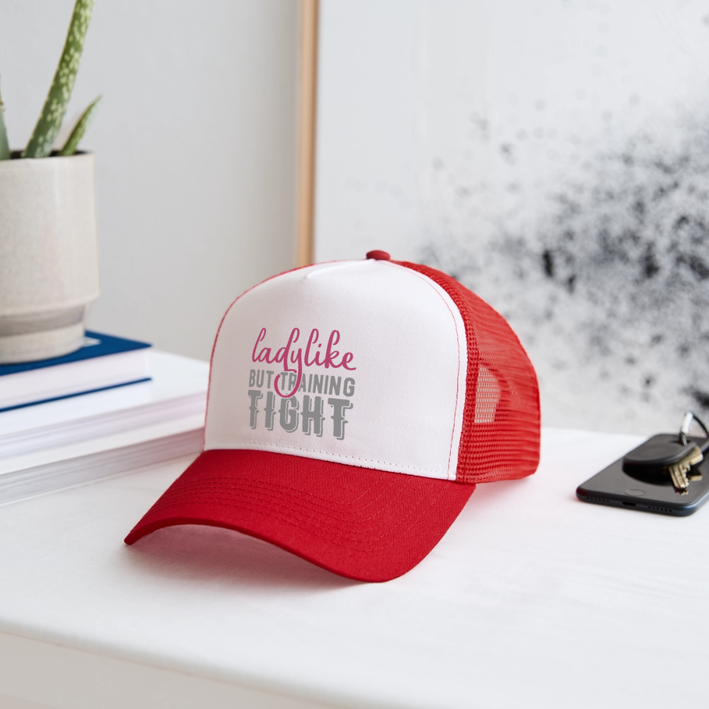Trucker Cap "Ladylike" - Weiß/Rot