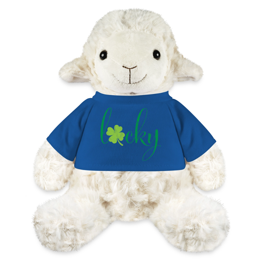 Maskottchen Schaf "Lucky" - Königsblau
