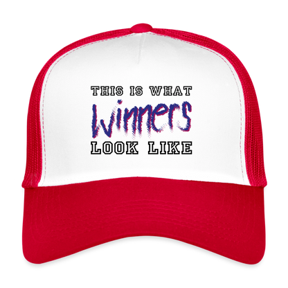 Trucker Cap "Winner" - Weiß/Rot